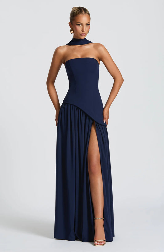 Aura Maxi Dress - Azul Marino