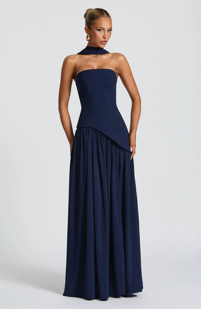 Aura Maxi Dress - Azul Marino