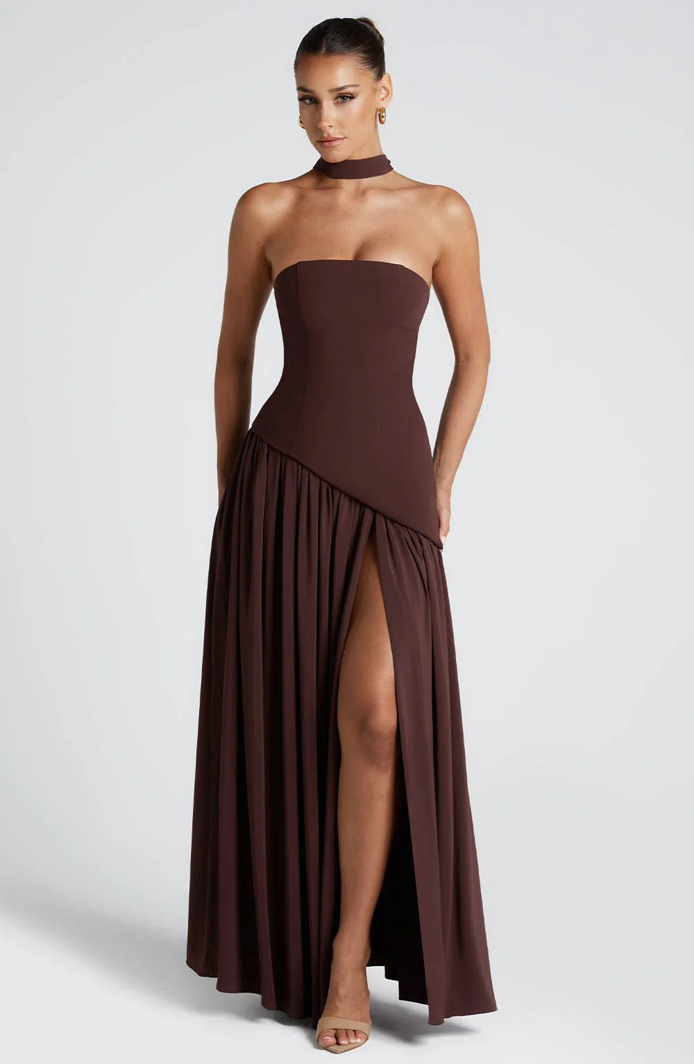 Aura Maxi Dress - Chocolate