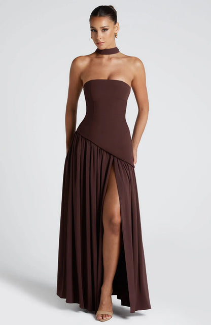 Aura Maxi Dress - Chocolate