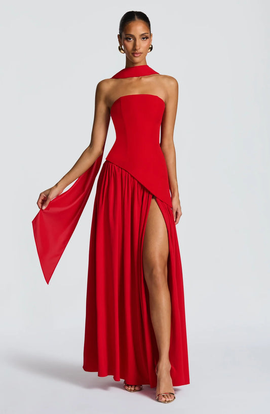 Aura Maxi Dress - Rojo